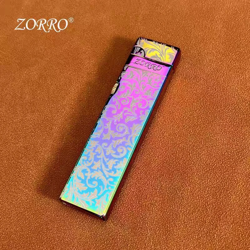 ZORRO【z725-幻彩唐草】超薄幻彩唐草火机男士小巧便携创意礼物-215
