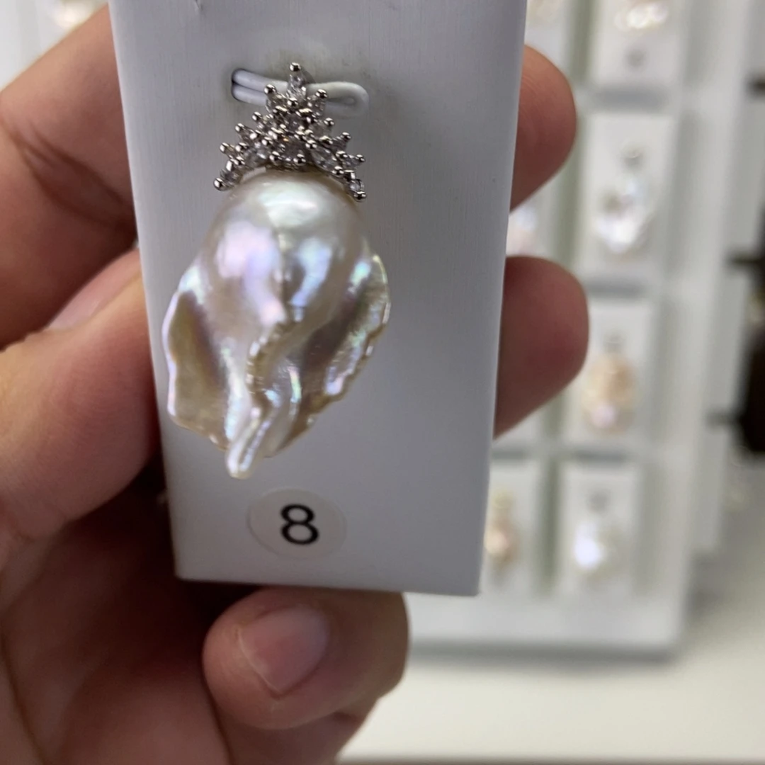 淡水珍珠合金吊坠(不含链)