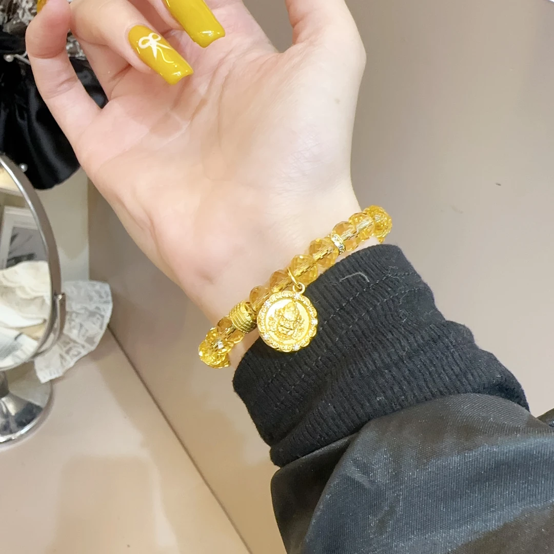 非金属亚克力手链 A384老王自留黄色好东西手链