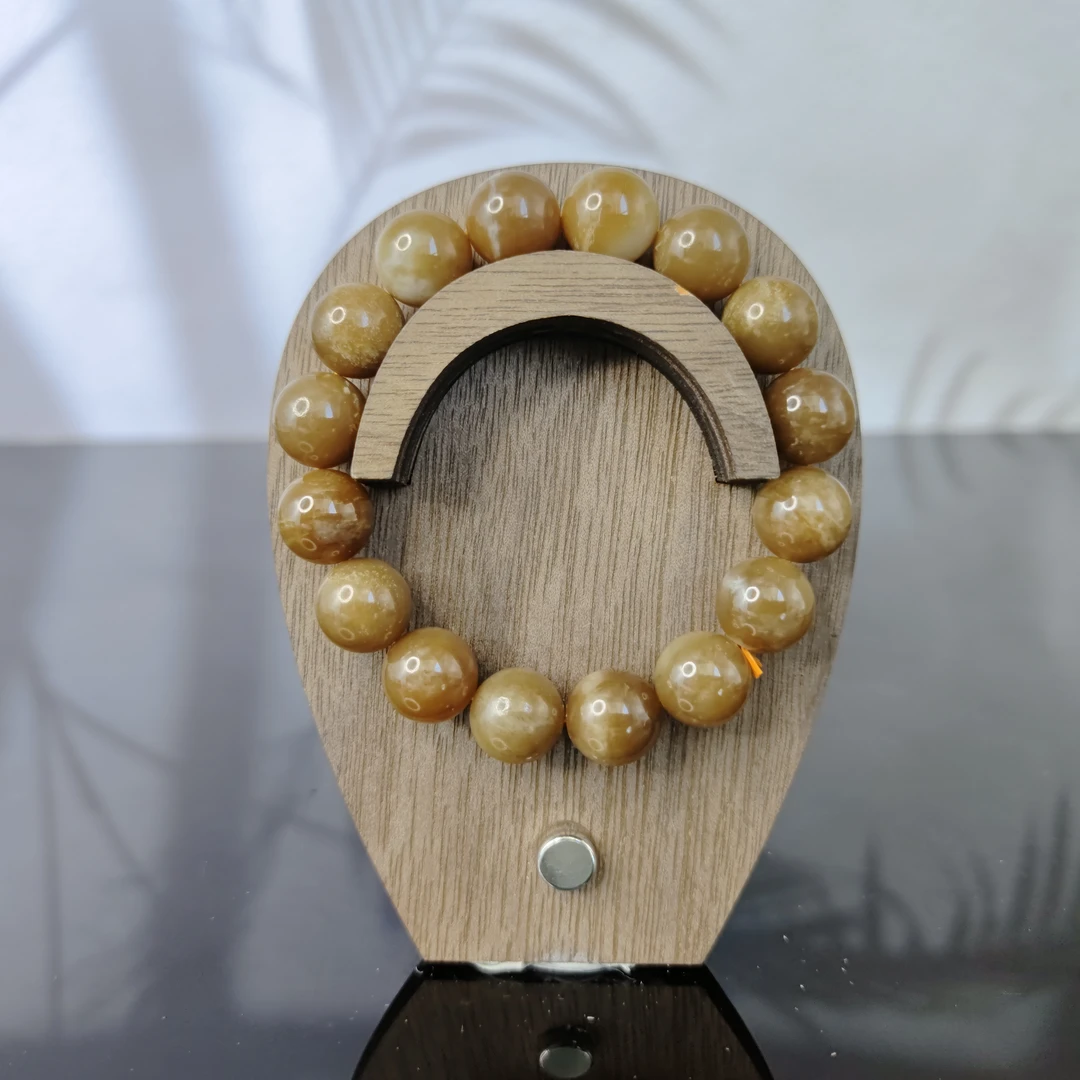 F和田玉圆珠手串（卡12）3963