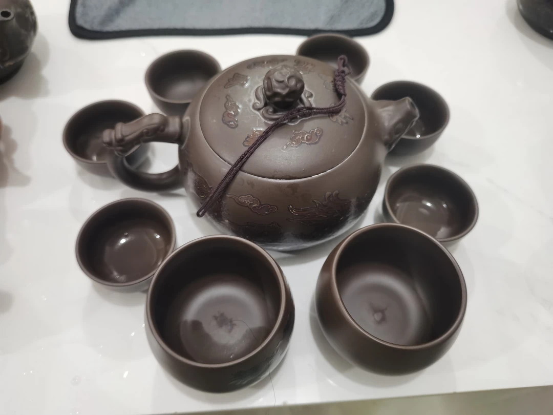 西施550cc一壶八杯（两个龙蛋杯六个客杯）风鸣壶带壶绳茶具