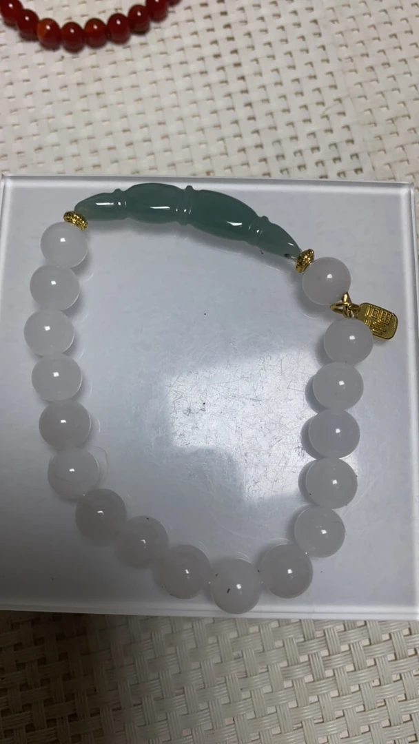 天然翡翠手链莲蓬