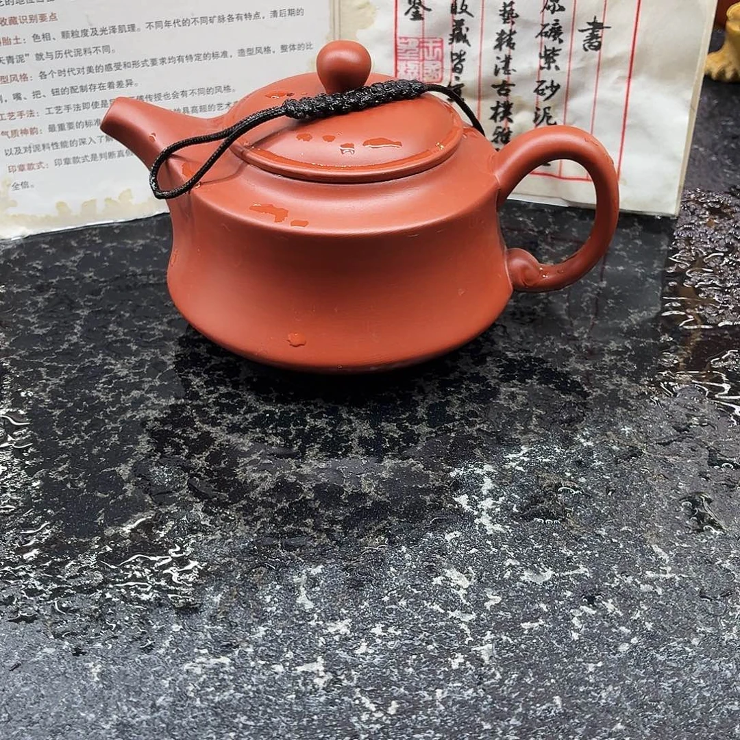 茶壶紫砂朱泥如意单壶