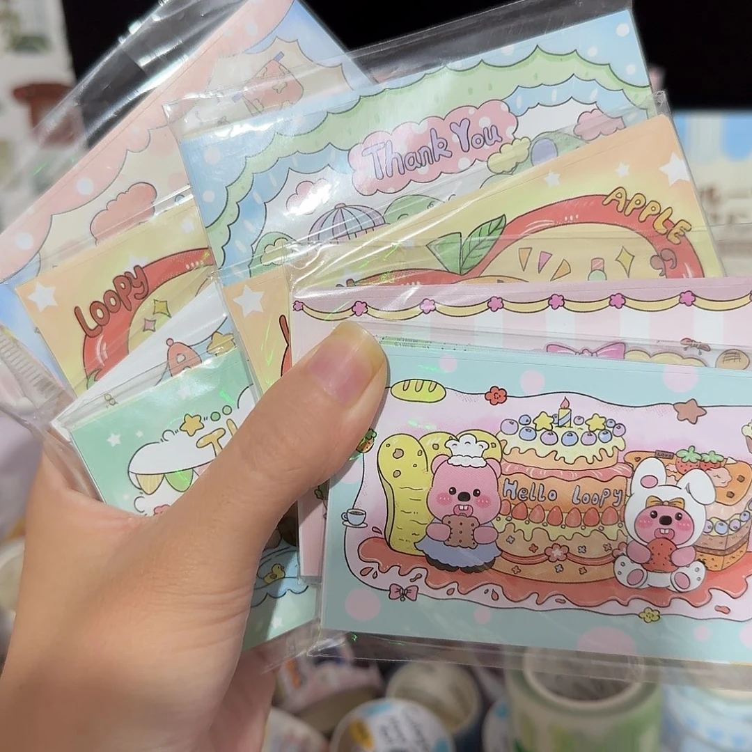 可爱封口贴随机8包