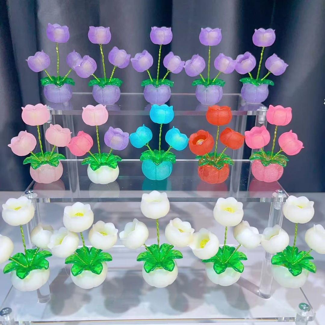 车摆件铃兰材料包手工DIY制作材料装饰品摆件车内饰品【非成品】