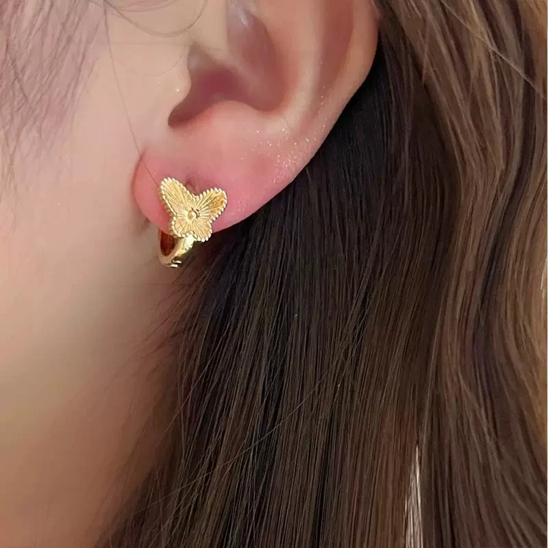 铜合金耳饰 925银针铜合金锆石耳钉女精致高级感气质百搭