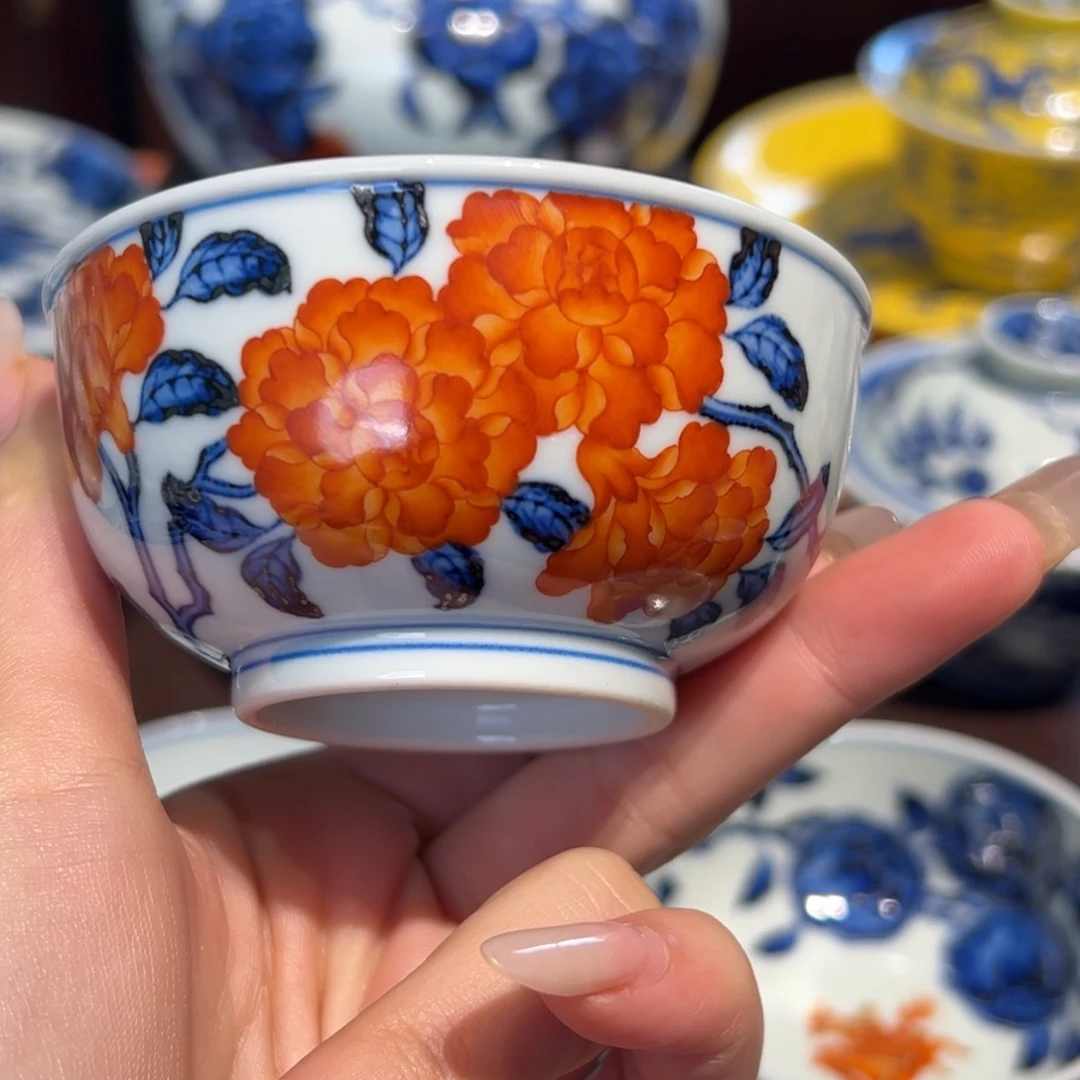 奔***格青花雯华堂手绘杯杯