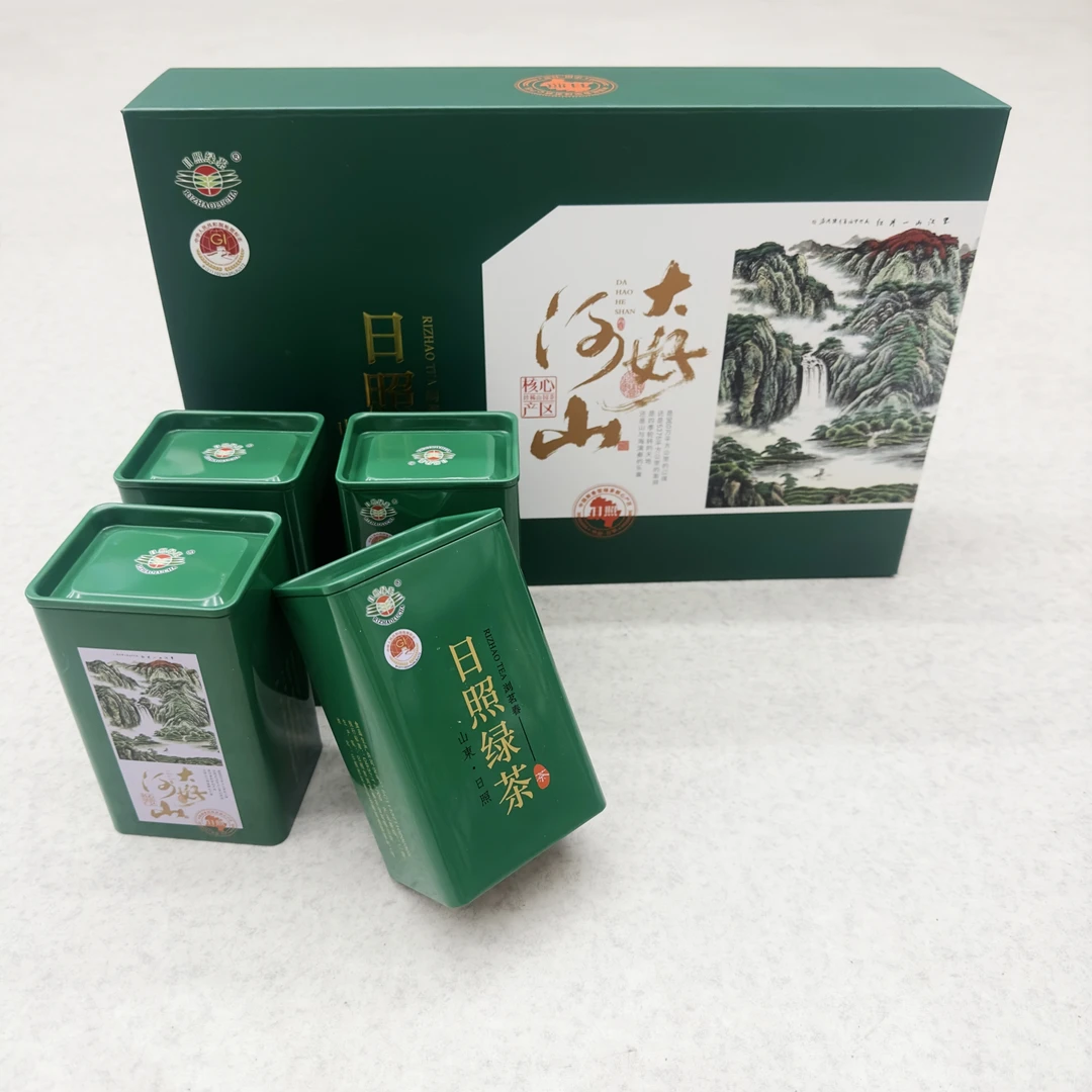 L3-1日照绿茶大好河山礼盒一芽二叶精选清香型板栗香麦茶新茶
