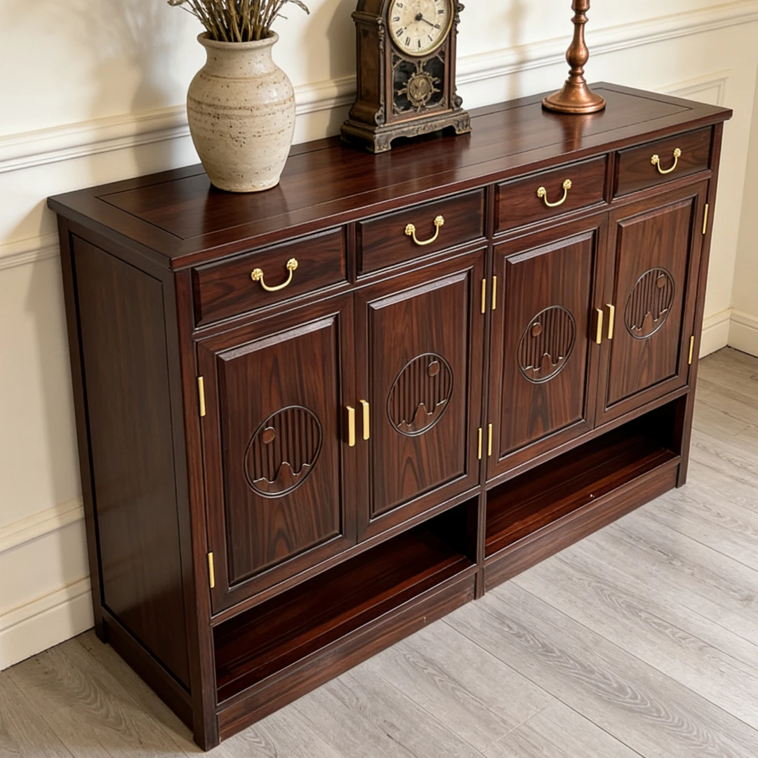 泰丰红木 黑酸枝 鞋柜储物收纳柜 尺寸158*36*106高