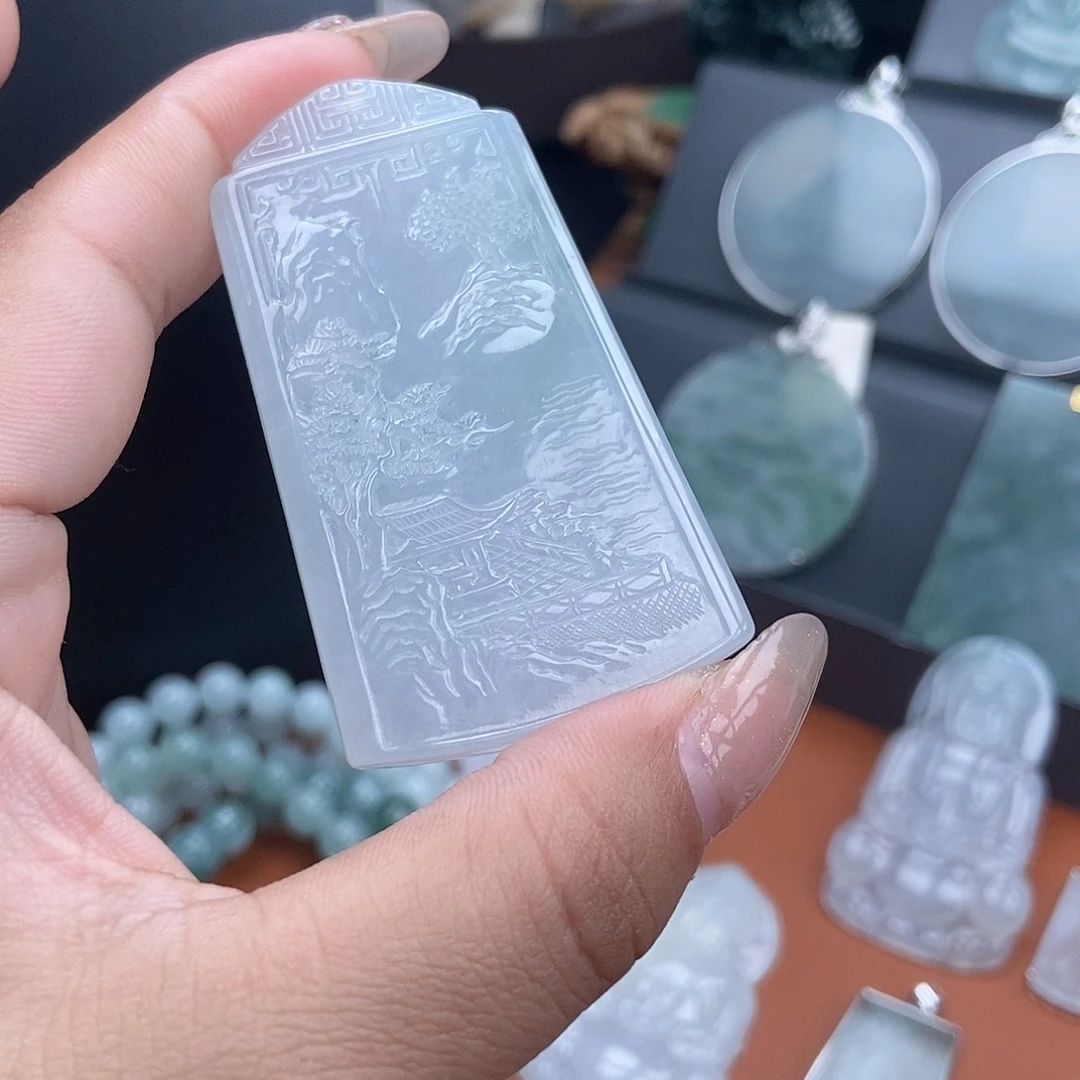 翡翠未镶嵌吊坠(不含链)