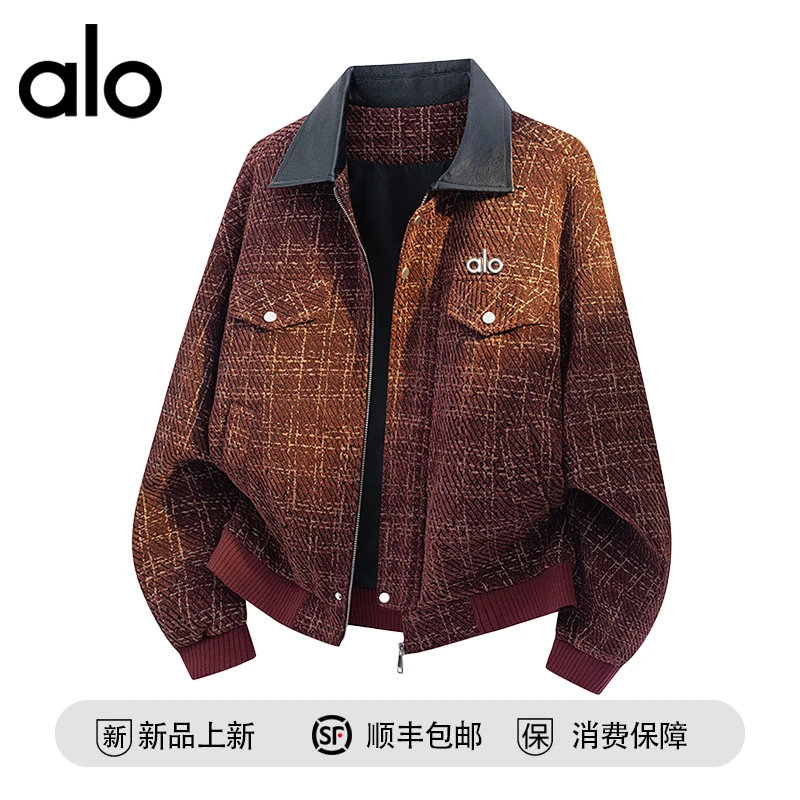 【官方奥特莱斯】品牌折扣 银丝斜纹美式复古夹克时尚秋季外套男款