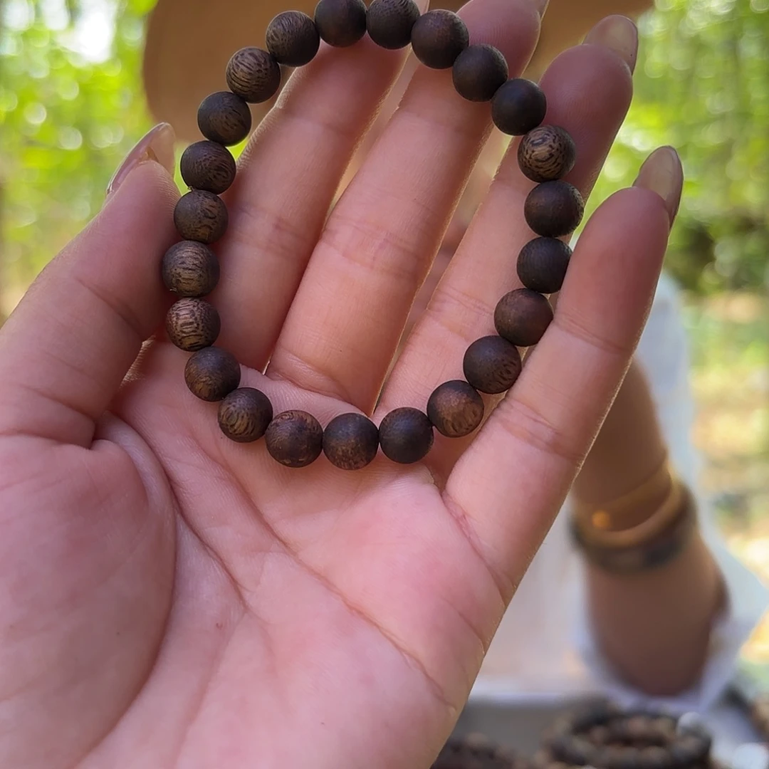 沉香手串奇楠沉香08圆珠单圈