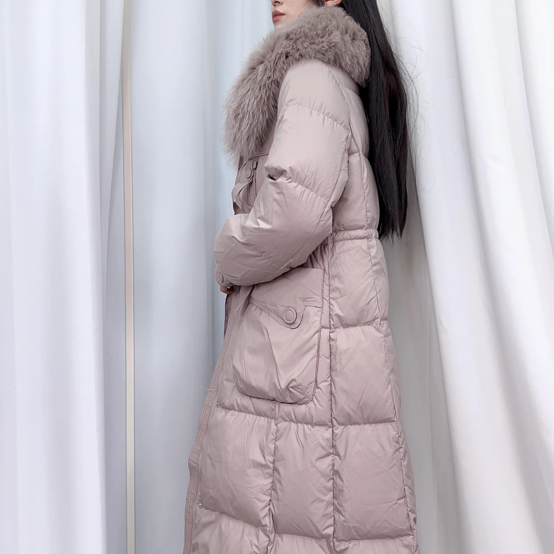 倾涩QINGSE/休闲外套/72449408/连帽/宽松/收腰/中长款/加厚/保暖