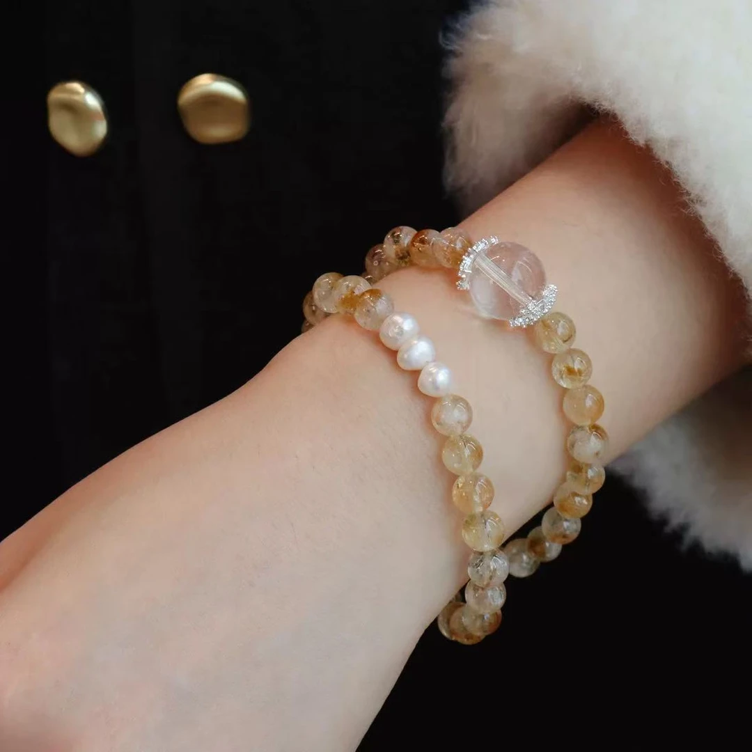 檀亿 铜合金手链 EH548白月光珠珠时尚简约气质手链