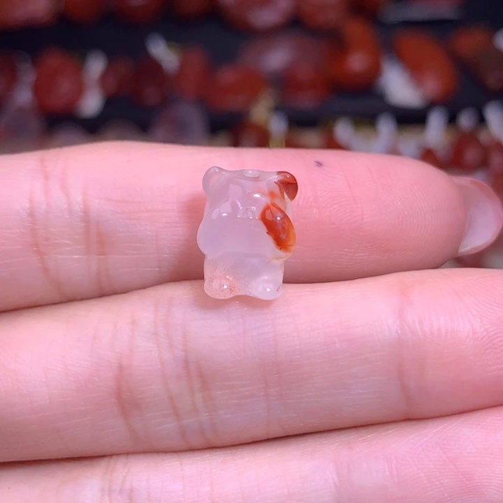 南红玛瑙未镶嵌珠宝半成品小熊