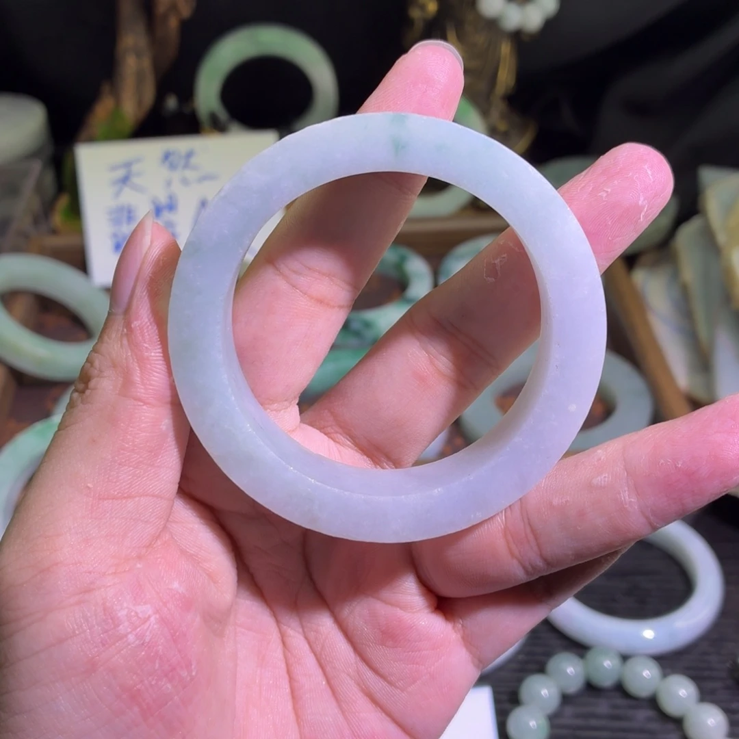 定制翡翠未镶嵌翡翠A货毛胚手镯定制