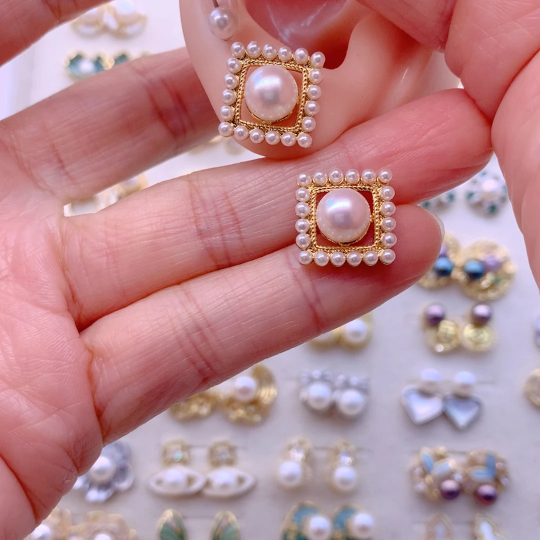 耳饰淡水珍珠合金