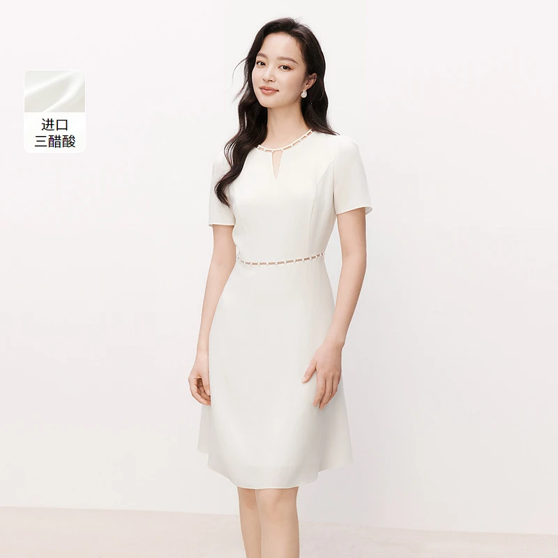 现货48h发|三醋酸|千金白月光裙礼服白色连衣裙女领证小白裙订婚