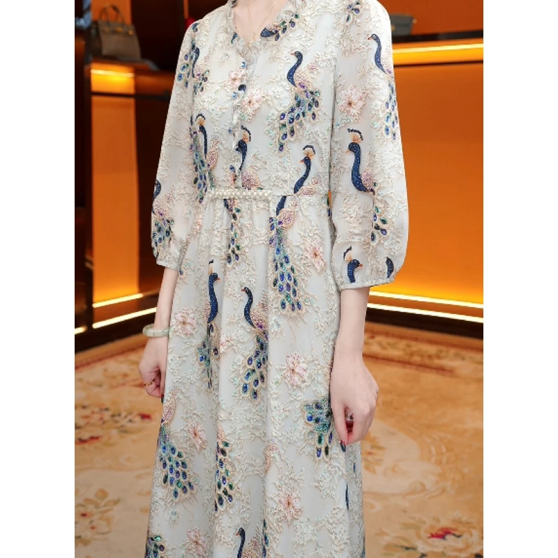 [百鸟朝凤]-连衣裙2025新款夏流行爆款高端修身