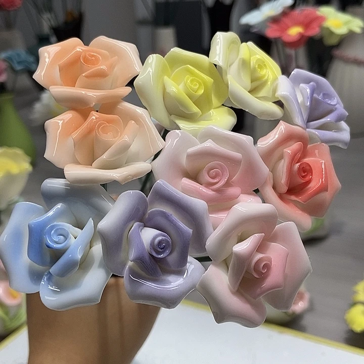 陶瓷纯手工捏花设计