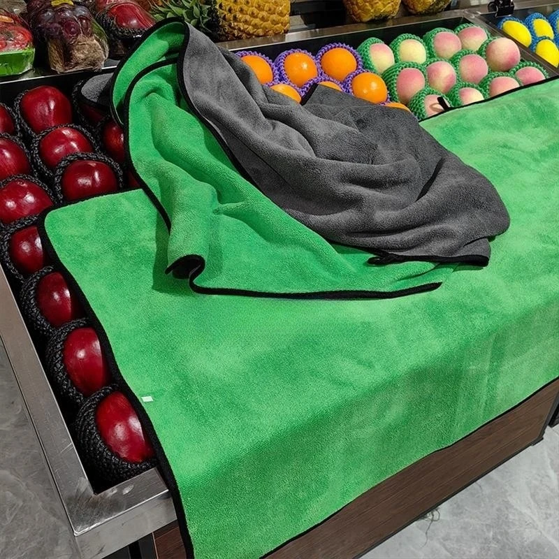 水果保湿保鲜毛巾超市水果店加厚加大双面盖菜布生鲜蔬菜透气布