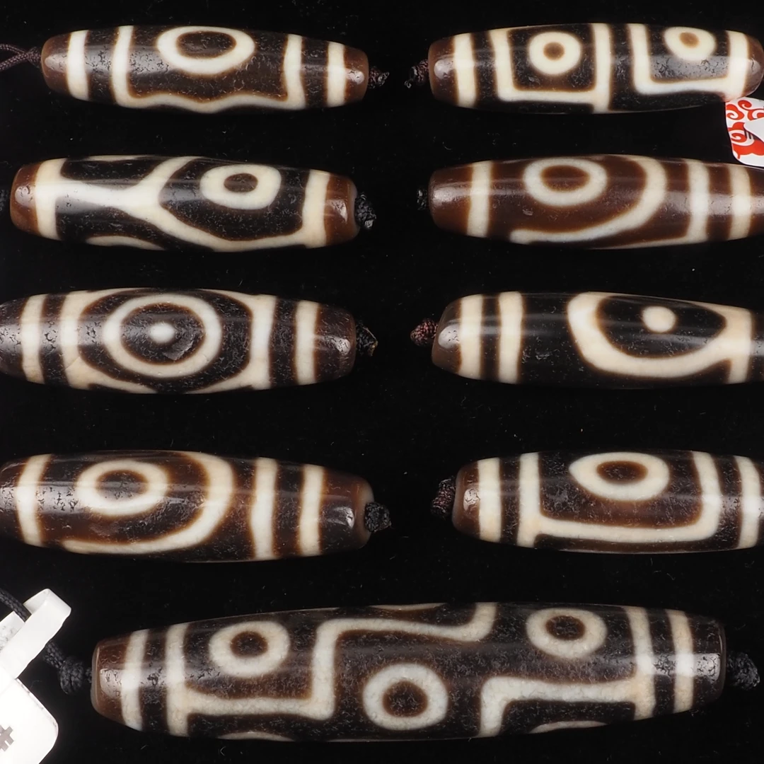 【一代老台湾上肯天珠·新老超】午夜五折放漏！台北直发条纹玛瑙天珠