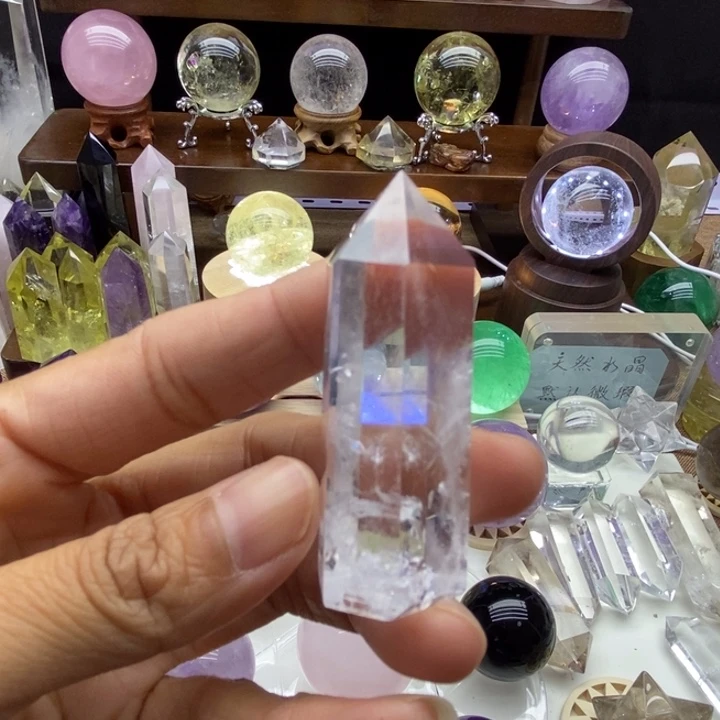 水晶摆件未镶嵌天然白水晶柱