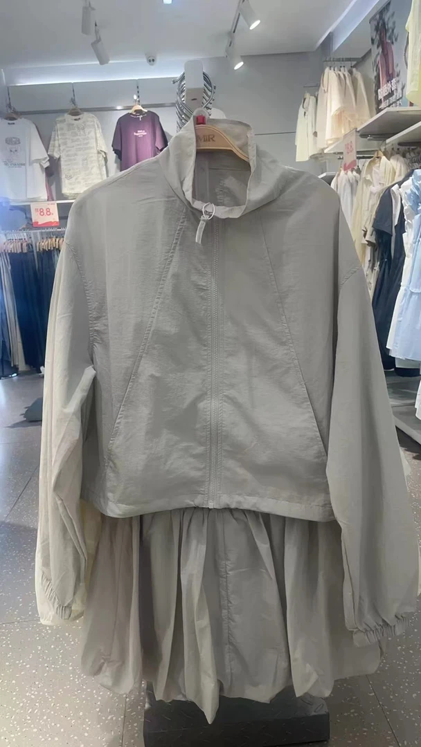 0028夏天穿搭一整套时尚防晒衬衫短裤套装两件套潮