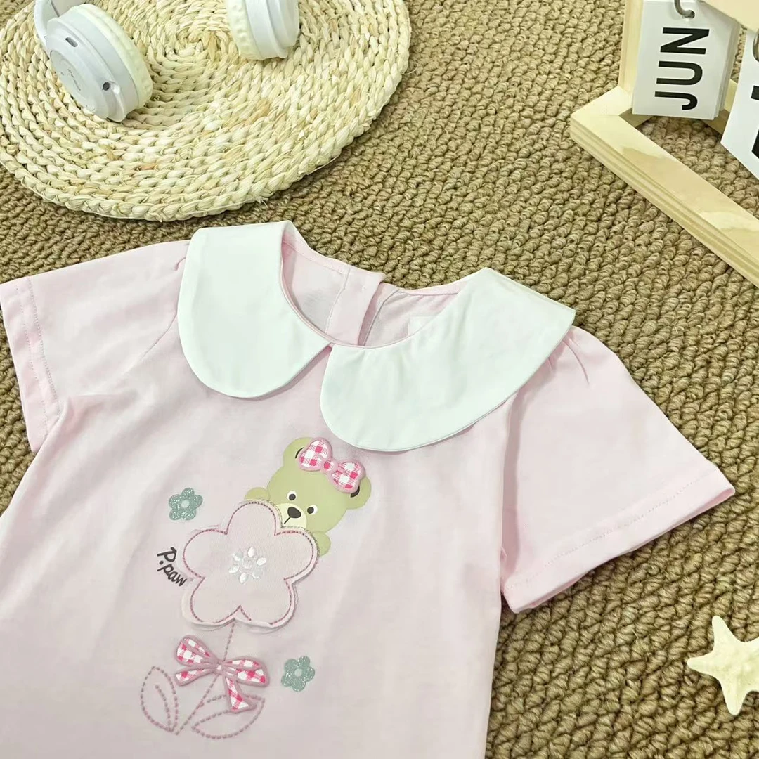 【樱花蜜桃】H25203女宝夏季上衣时髦可爱洋气百搭