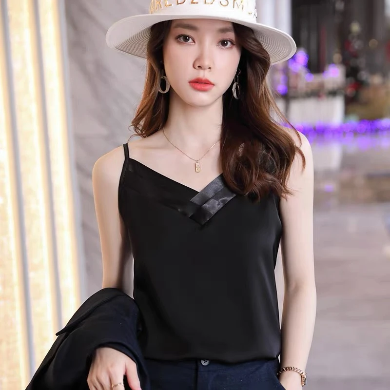 纯色吊带女西装内搭设计感小众外穿夏季内搭上衣