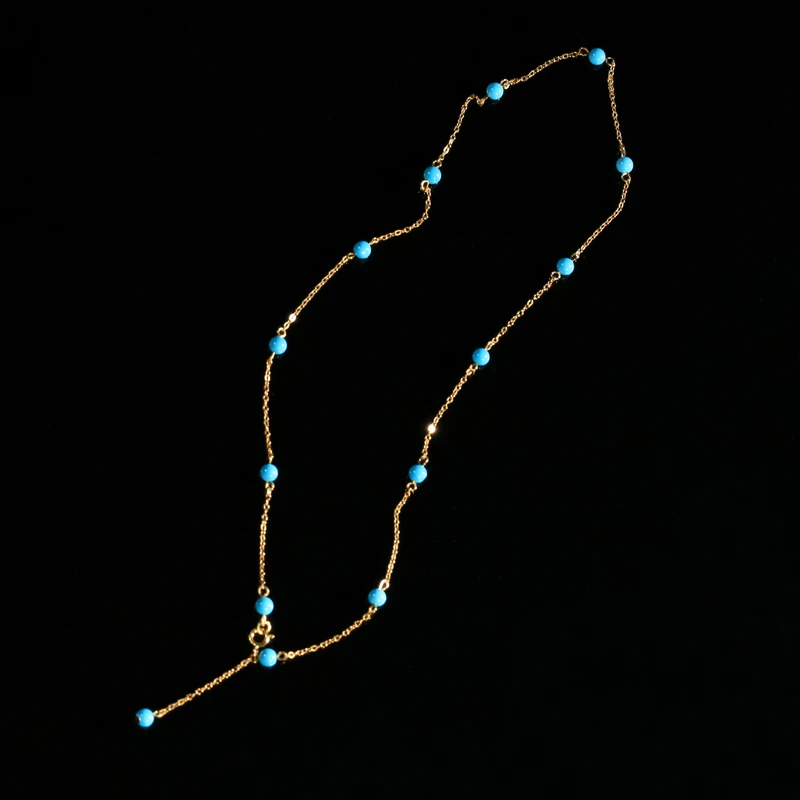 【杨杨专属】S925银绿松石美松满天星项链（约4mm）XZ0035BZ