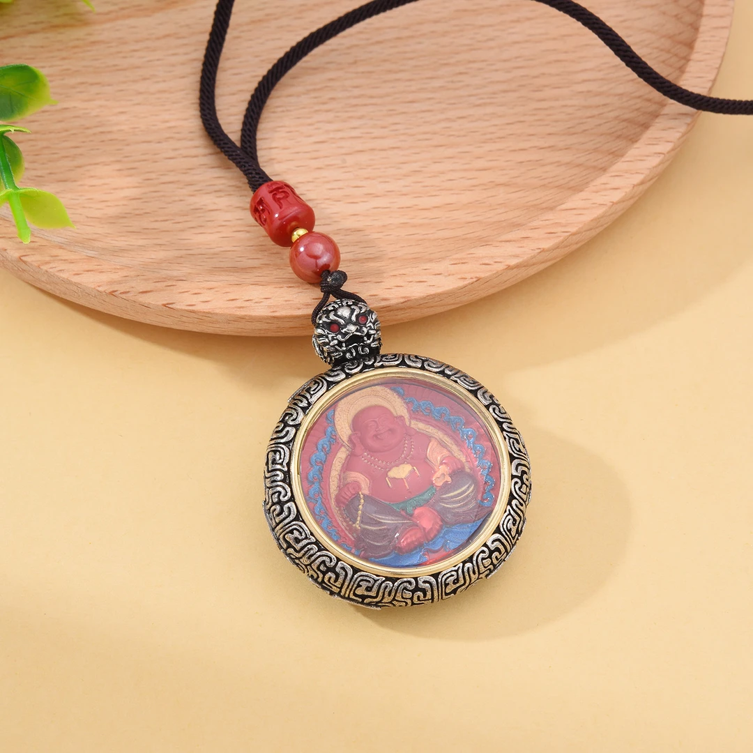 含辰砂工艺品【婉葶珠宝】弥勒擦擦吊坠