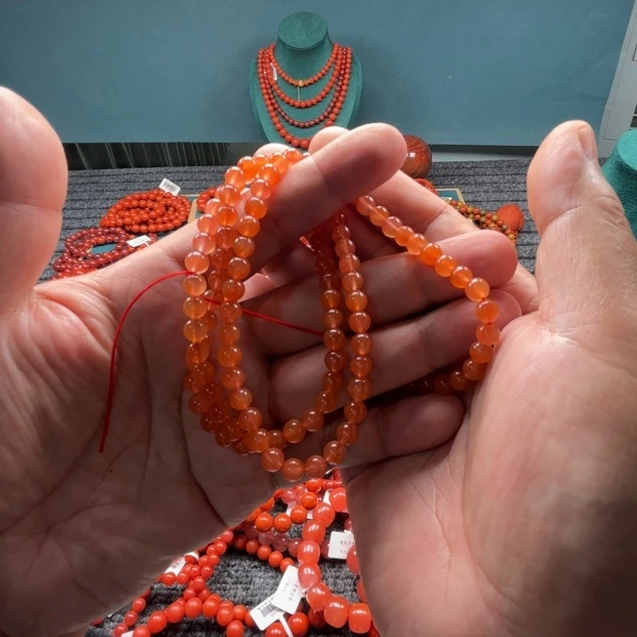 南红玛瑙手链未镶嵌