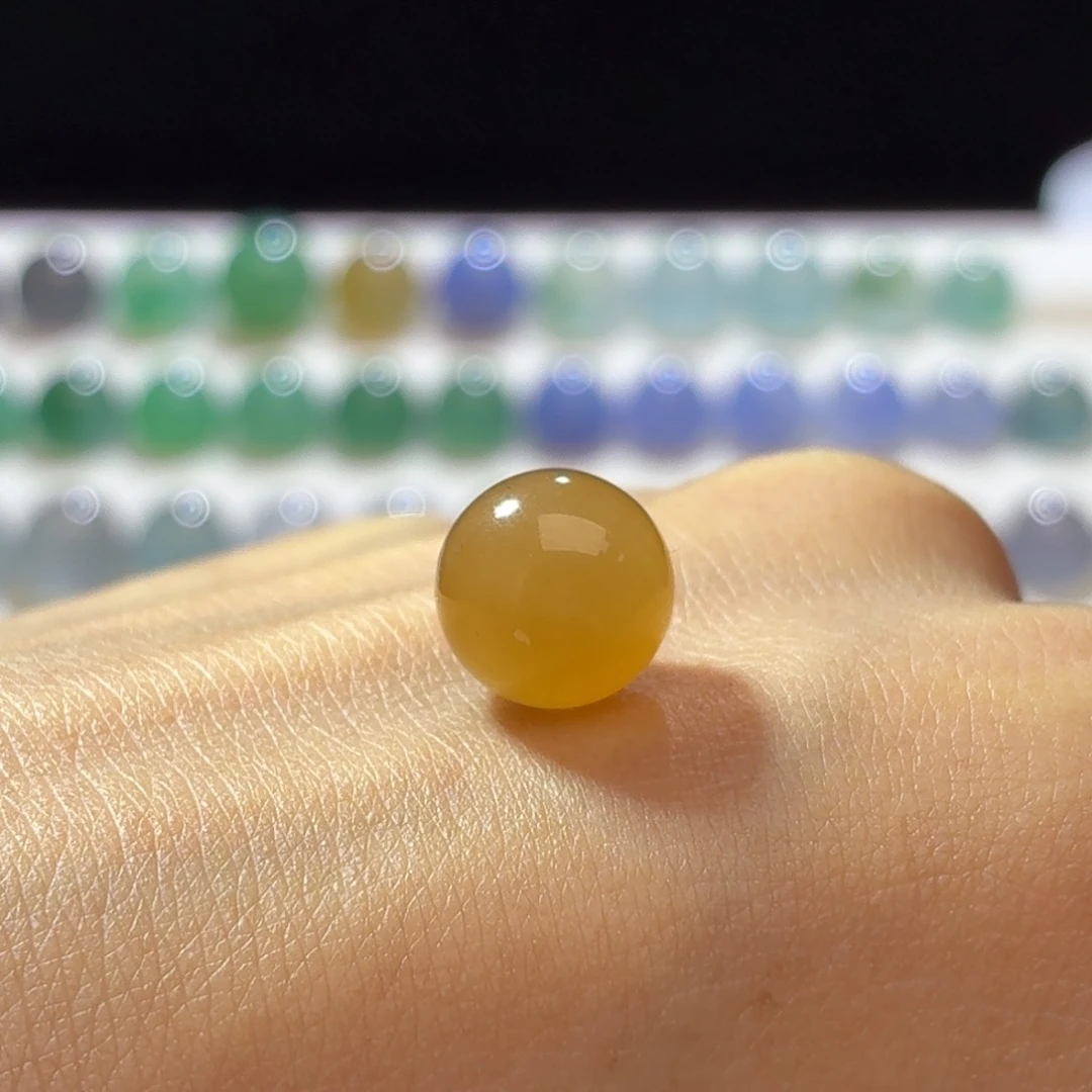 定制翡翠未镶嵌卡10➕油黄