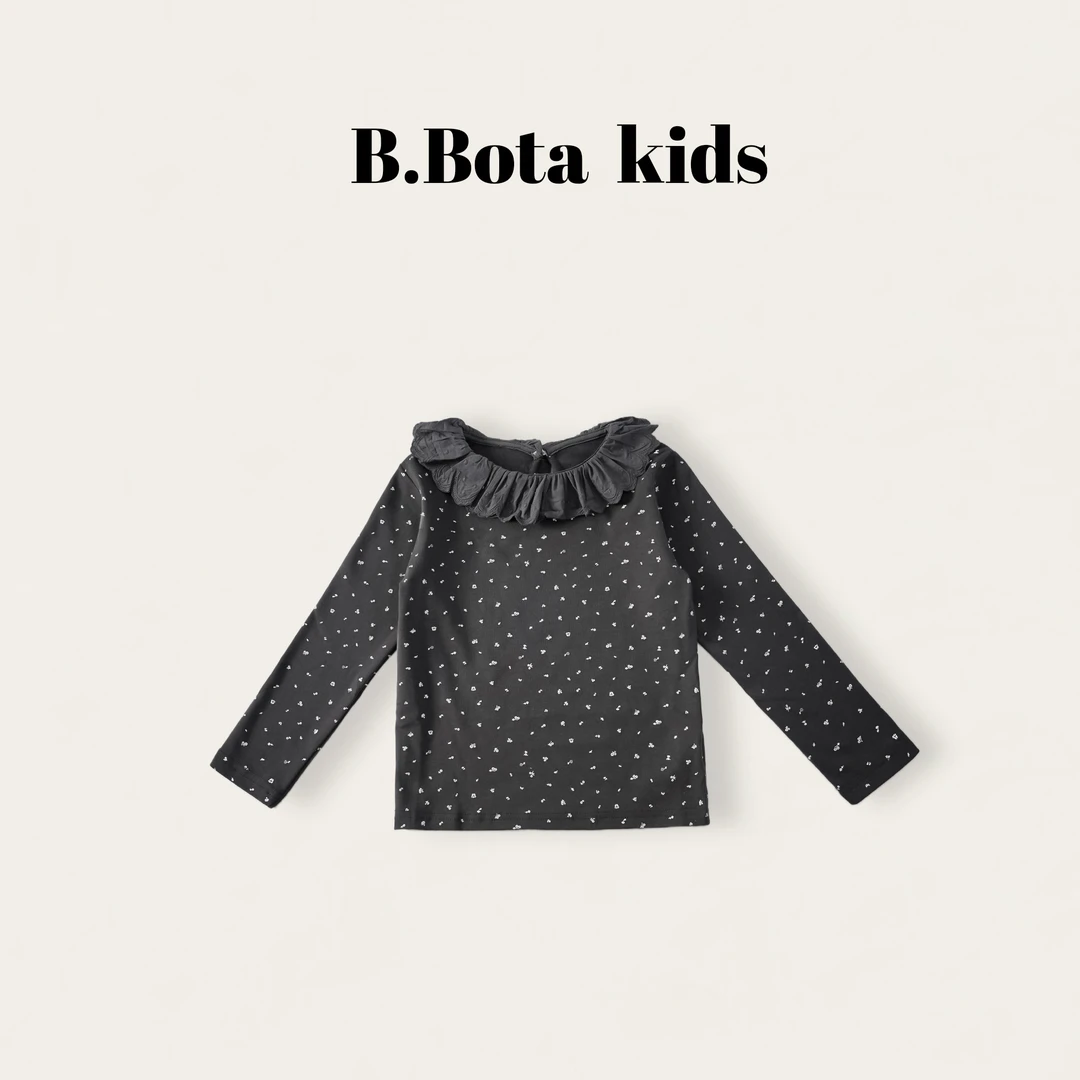 2025秋款儿童萌娃穿搭蕾丝翻领打底衬衫-bt031