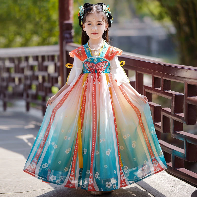 女童汉服2025新款夏装儿童古风超仙公主裙子夏季中国风小女孩古装