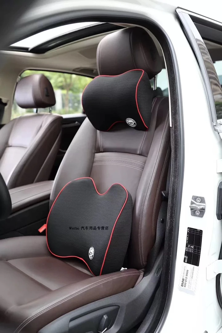 车用家用头枕护腰靠垫记忆棉舒适护颈枕腰部支撑四季通用