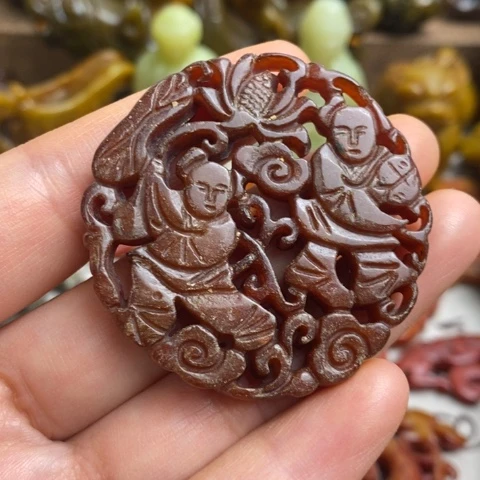 蛇纹石玉未镶嵌颈饰85