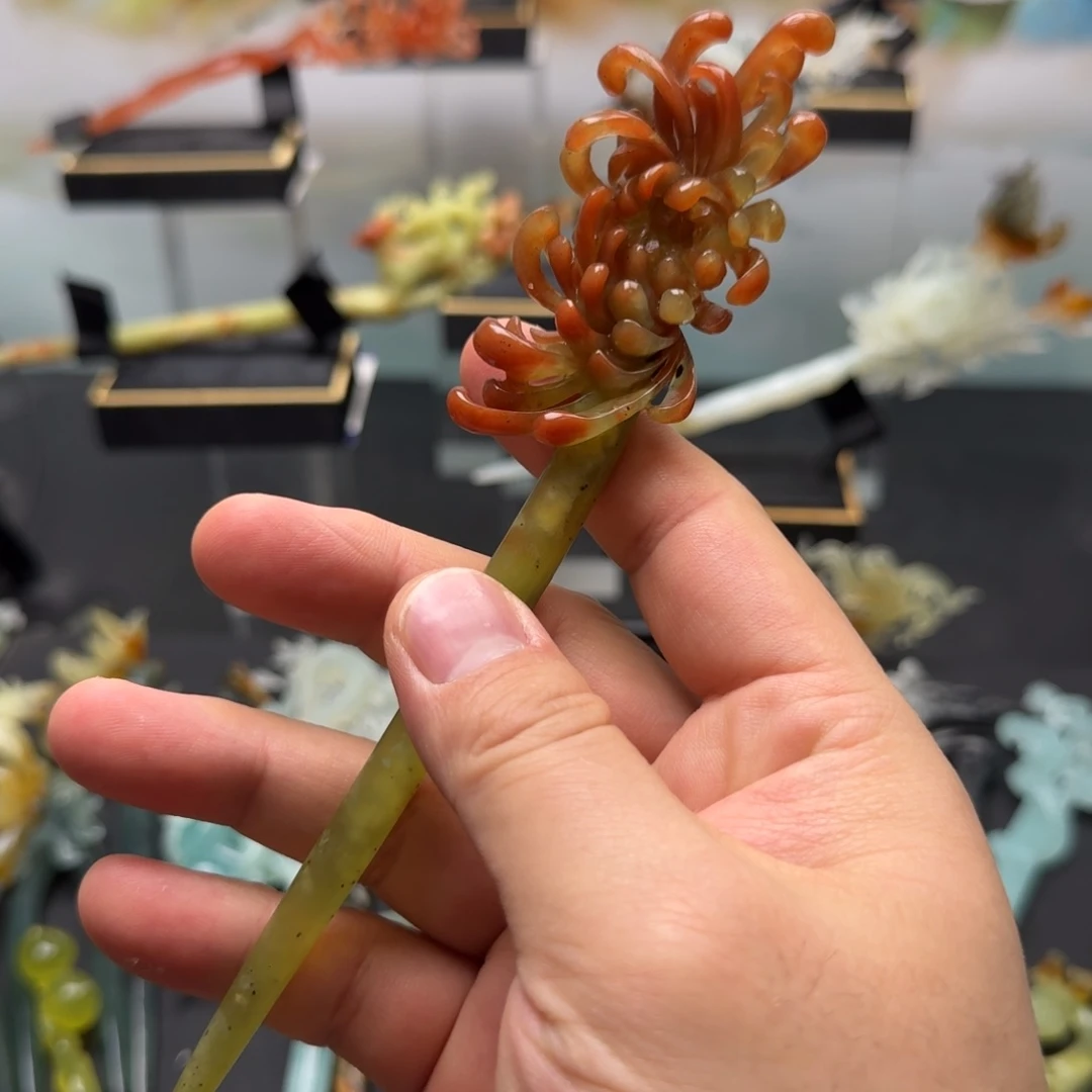 岫玉发饰未镶嵌明君玉簪贼拉好看