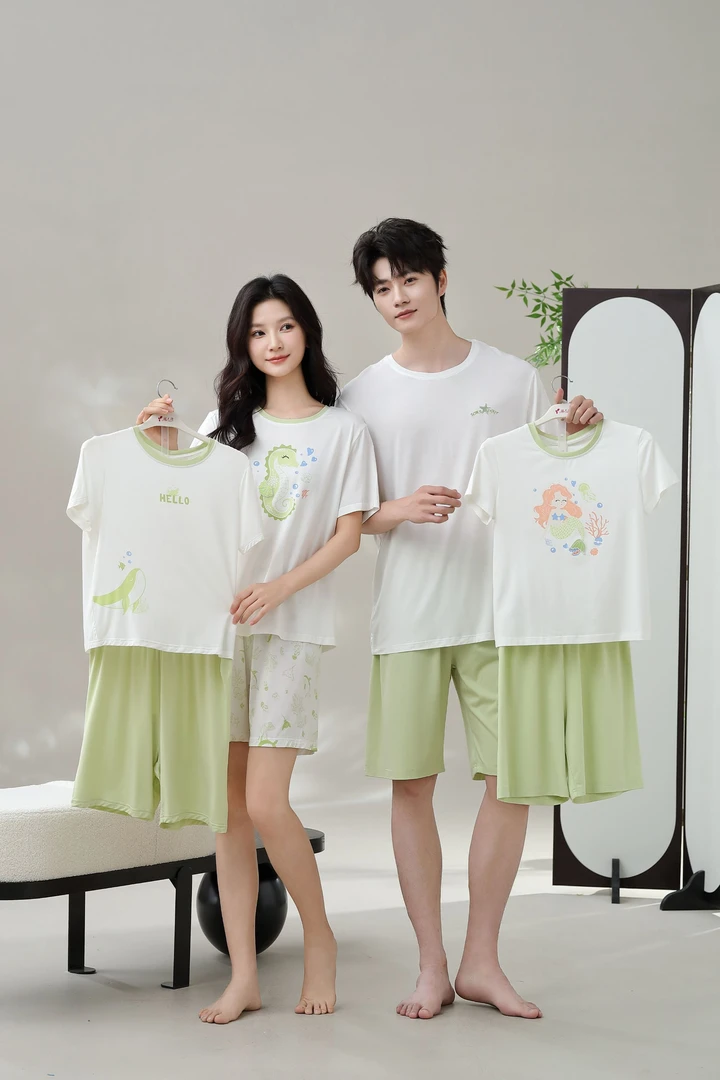 丽人湾优可丝圆领双短亲子家居服（成人款）