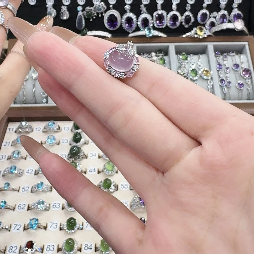 福****萤石银S925镶嵌戒指