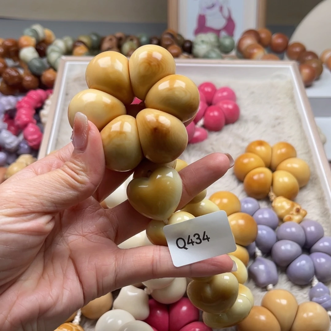 手串菩提根/象牙果夏*?Q434蒜瓣象牙果炭烧28mm通货
