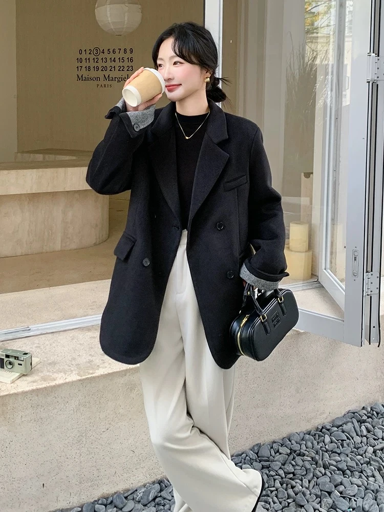 2025新款加棉网红小西装外套百搭女装高级设计感