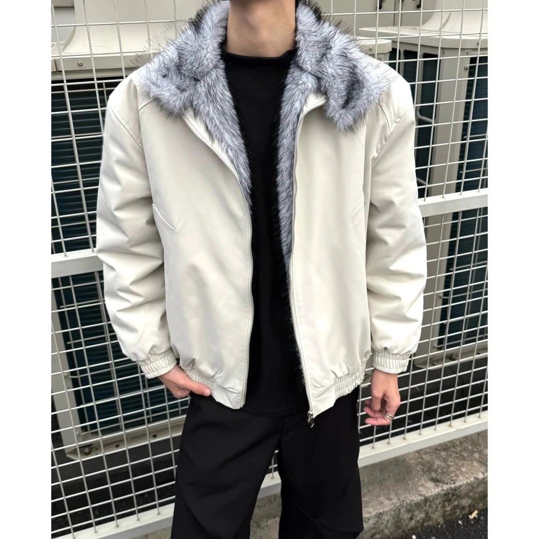 LIGGICC座山雕棉服立领外套男宽松加厚免疫冬季毛领夹克酷帅保暖