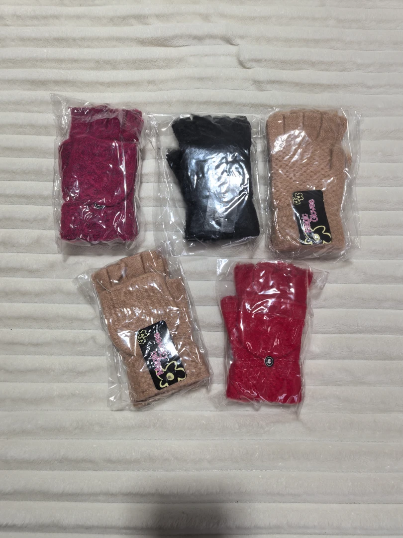 漏指手套不挑色发5双