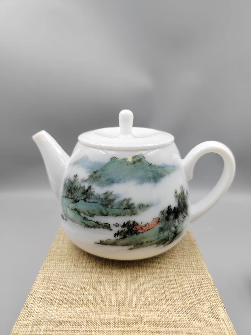 醴陵釉下五彩瓷  手工手绘  茶壶