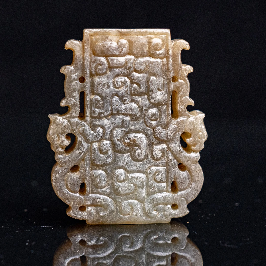 明代和田玉龙纹勒子-NX