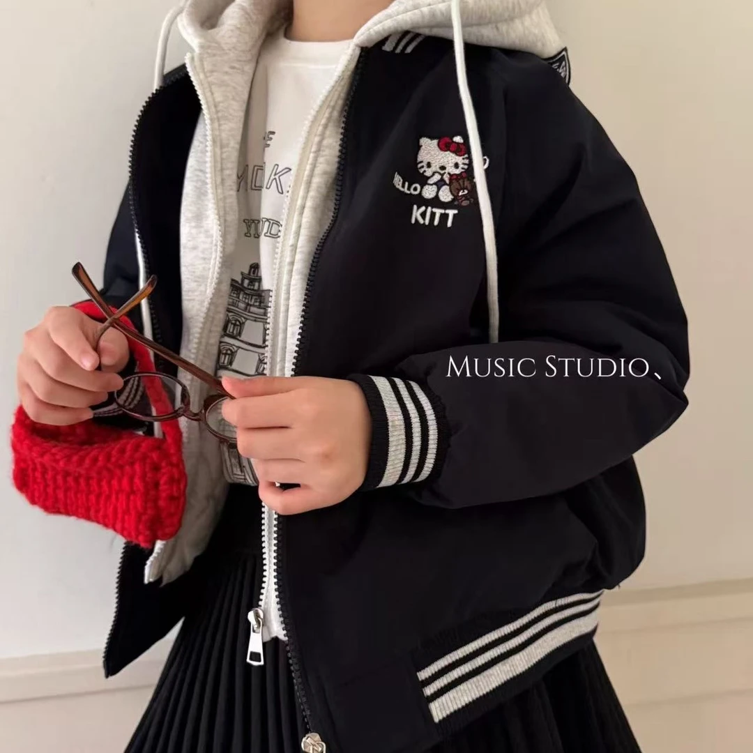 2527儿童假两件棉服外套