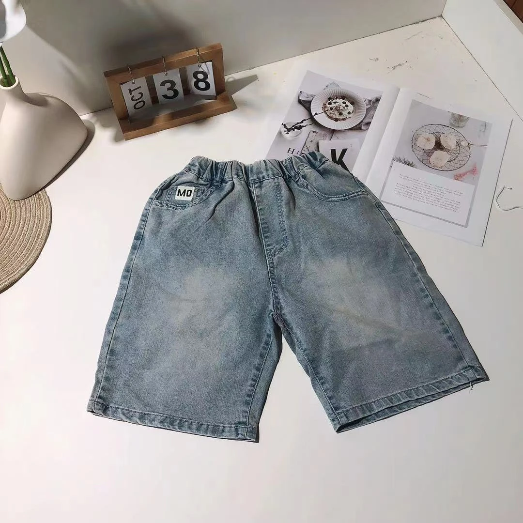 F192安安儿童夏季牛仔Mo字母短裤1807