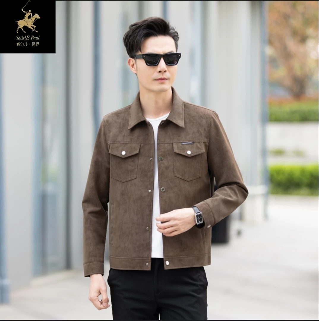 【玉山专属】SeArlE Paul/赛尔丹保罗新款男士时尚高端翻领外套A052